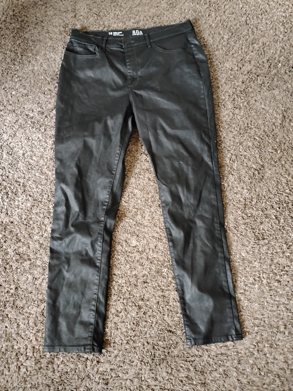 a.n.a Coated Black Women's Skinny Jeans